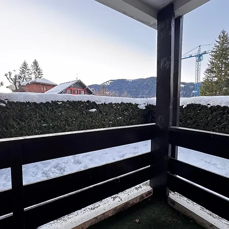 With Balconies On The Snow Front Apartment *